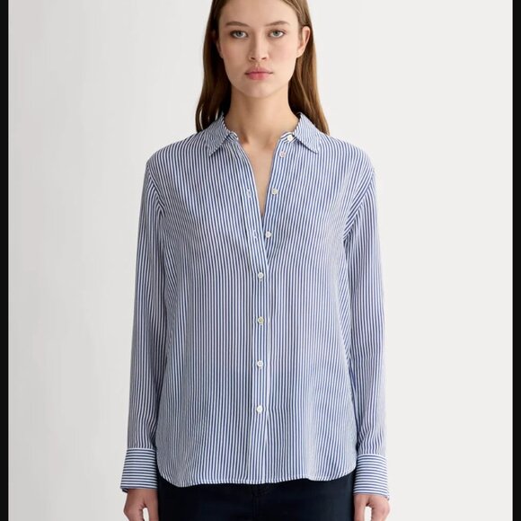 Everlane - Clean Silk Relaxed Shirt - Size 4 NWT - Picture 1 of 5